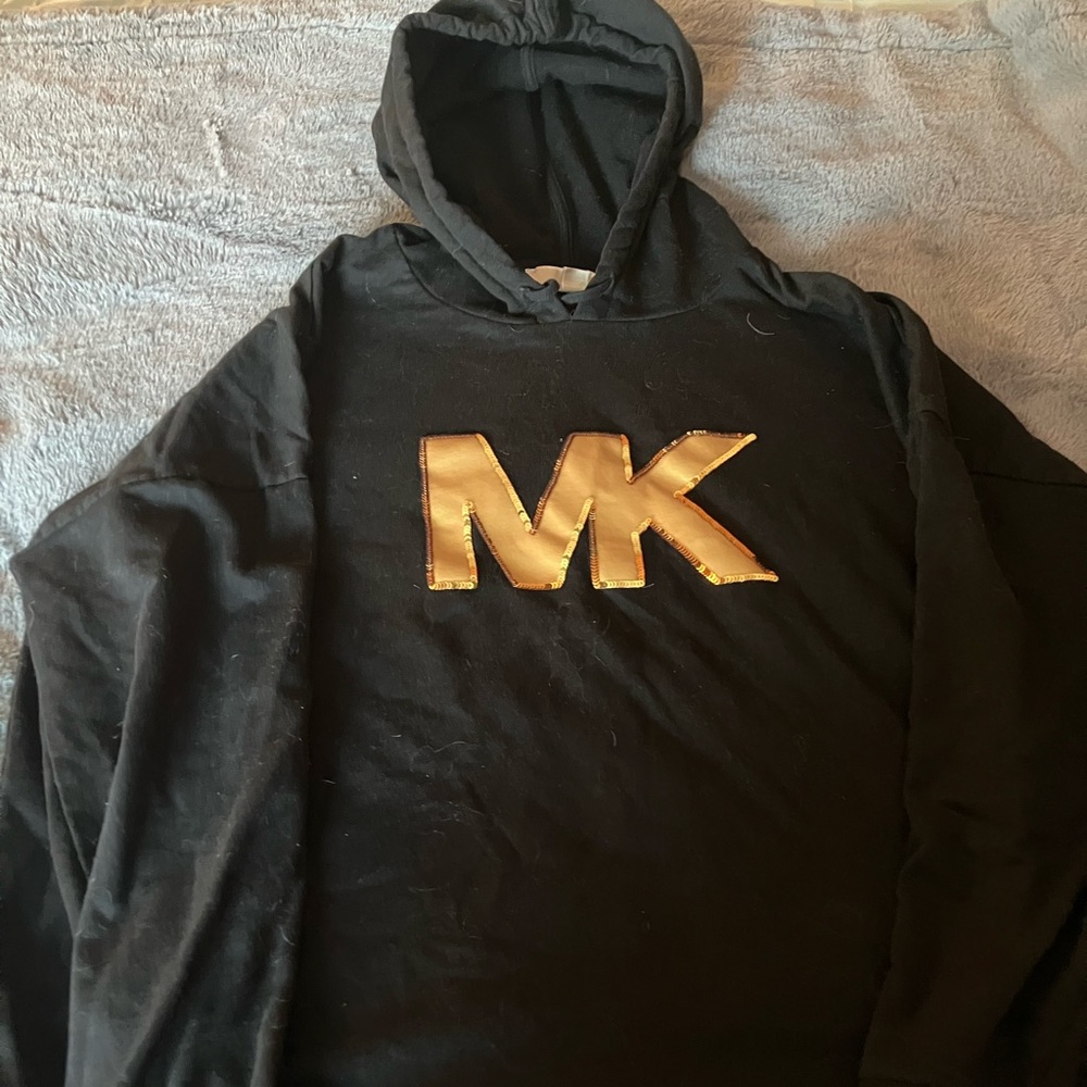 Michael Kors Black Hoodie with Gold Logo